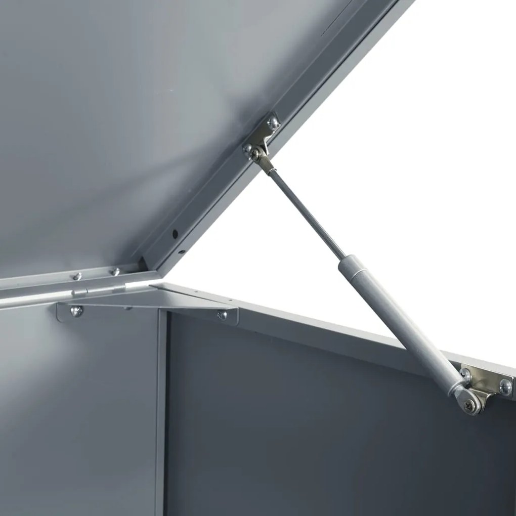 Abrigo para 4 caixotes do lixo 276x79x117 cm aço cinzento