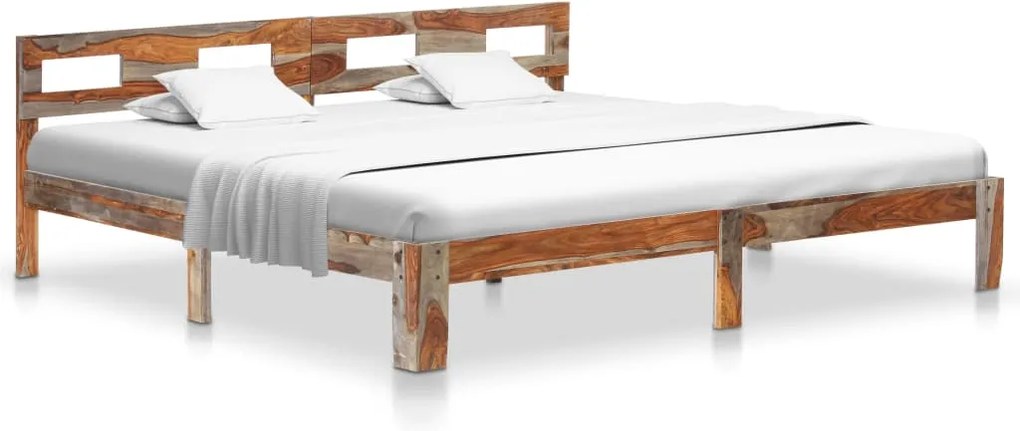 Estrutura de cama 200x200 cm madeira de sheesham maciça