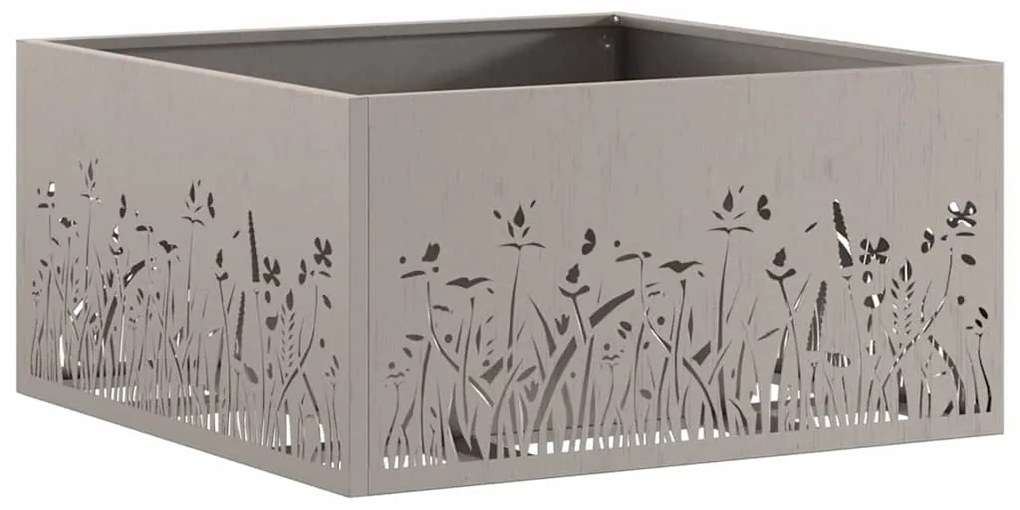 Fogueira vidaXL Quadrada 60x60x30 cm Aço Corten