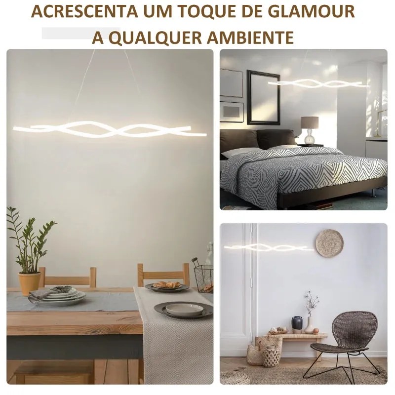 Candeeiro de Teto em LED DNA - Design Moderno