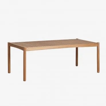 Mesa De Jantar Retangular Em Madeira De Eucalipto (200x100 Cm) Aderyn Madeira Natural - Sklum
