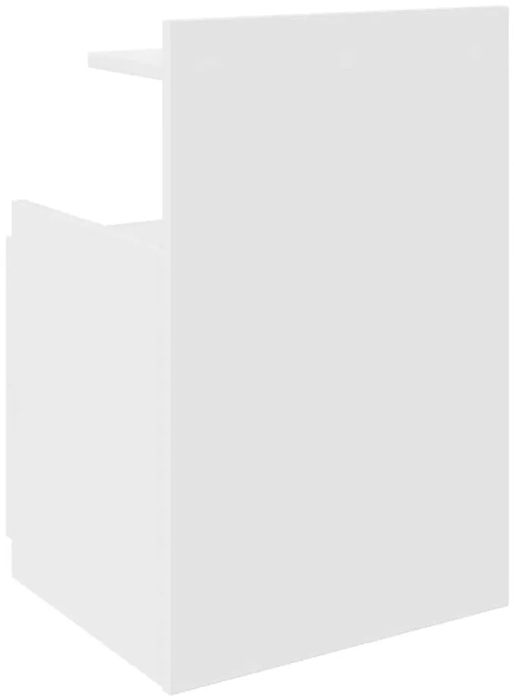 Mesa de cabeceira com 2 gavetas 40x36,5x62 cm branco