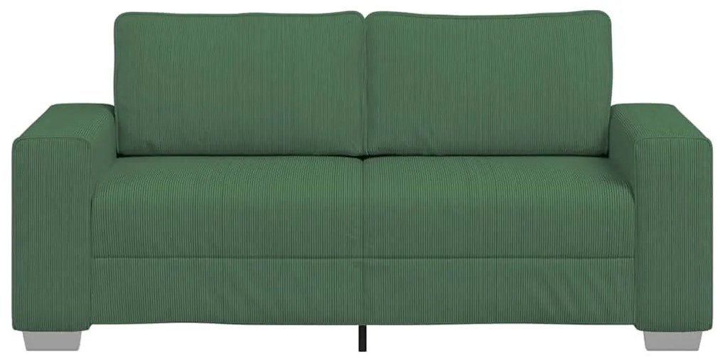 Sofá-luvas 140 cm tecido corduroy verde escuro