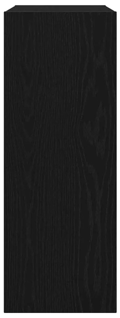 Mesa Console de Carvalho Preto - 78x30x80 cm - Feita de Madeira Engenh