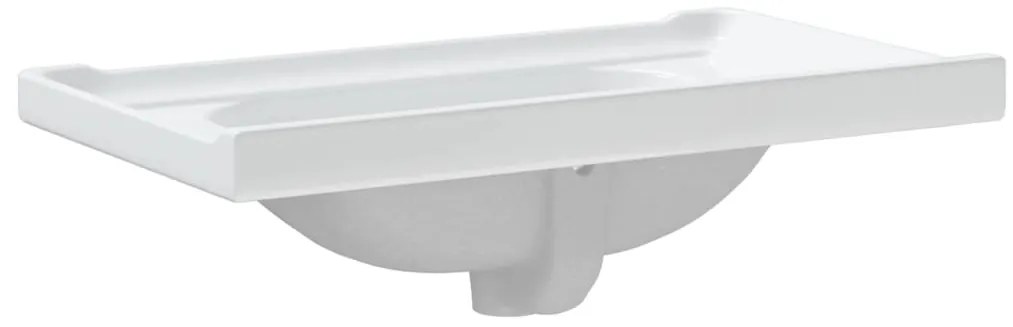 Lavatório casa de banho retangular 81x48x23 cm cerâmica branco