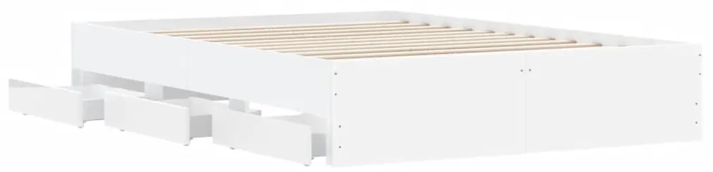 Estrutura cama c/ gavetas 120x190cm derivados de madeira branco