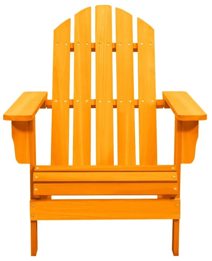 Cadeira Adirondack para jardim abeto maciço laranja