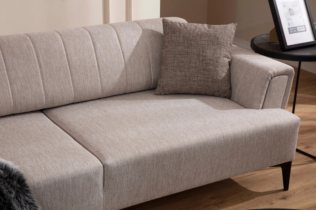 Sofá-cama de 3 Lugares Hamlet – Bege – 230 cm x 95 cm x 77 cm