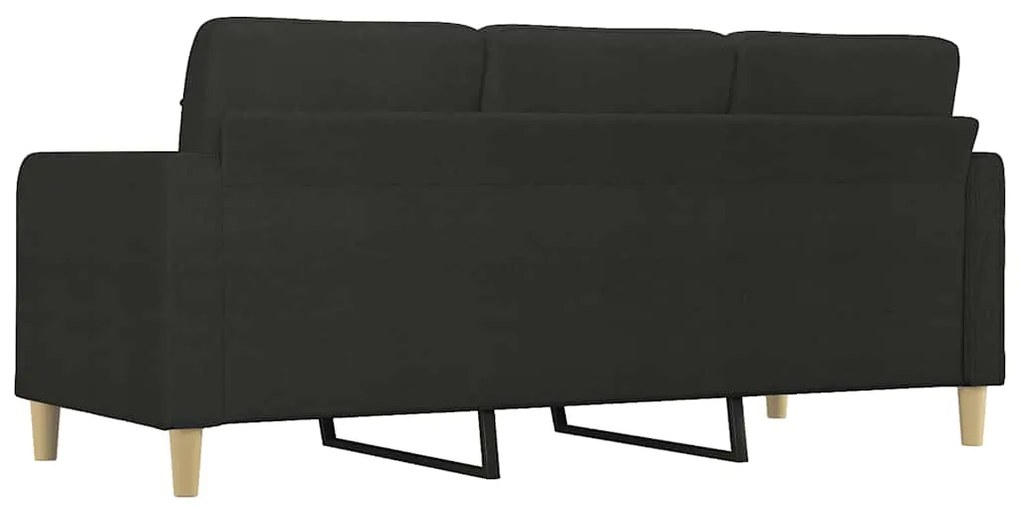 Sofá de 3 lugares tecido 180 cm preto