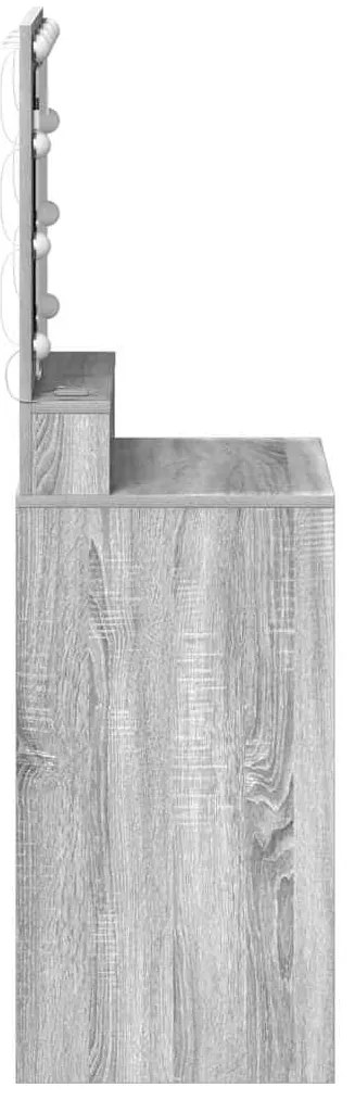 Mesa de Toucador com Luzes LED em Cinza Sonoma - 50x41x135 cm