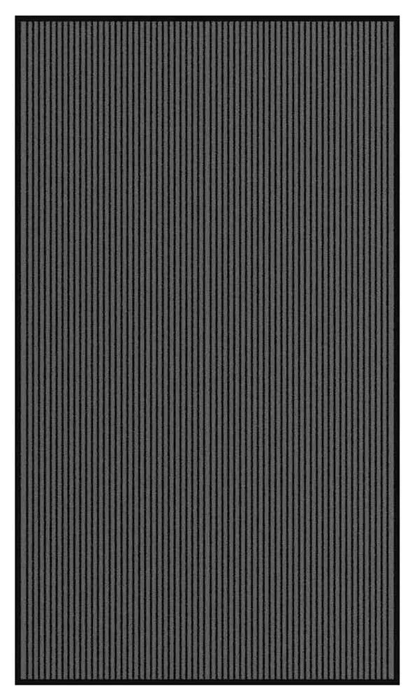 Capacho às riscas preto e cinzento 115x200 cm