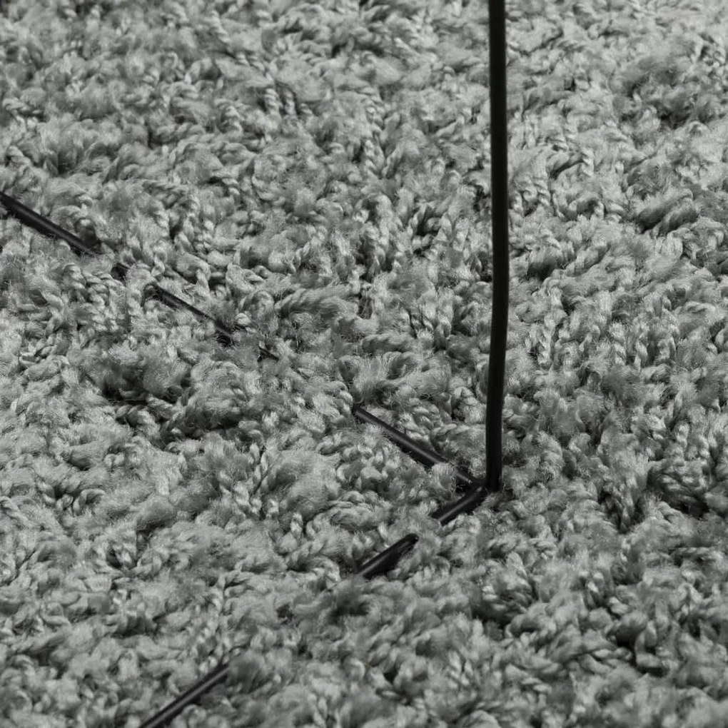 Tapete shaggy de pelo alto PAMPLONA 200x200 cm verde