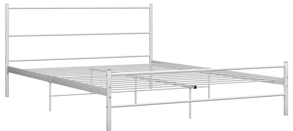 Estrutura de cama em metal branco 140x200 cm