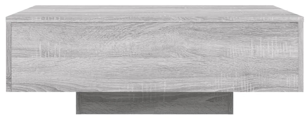 Mesa de centro com luzes LED 85x55x31 cm cinzento sonoma