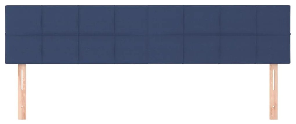 Cabeceira de cama 2 pcs tecido 100x5x78/88 cm azul