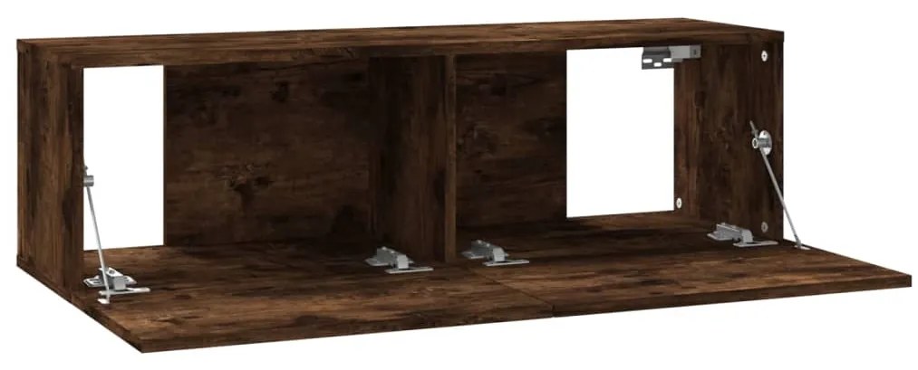Móvel parede TV 100x30x30 cm derivados madeira carvalho fumado