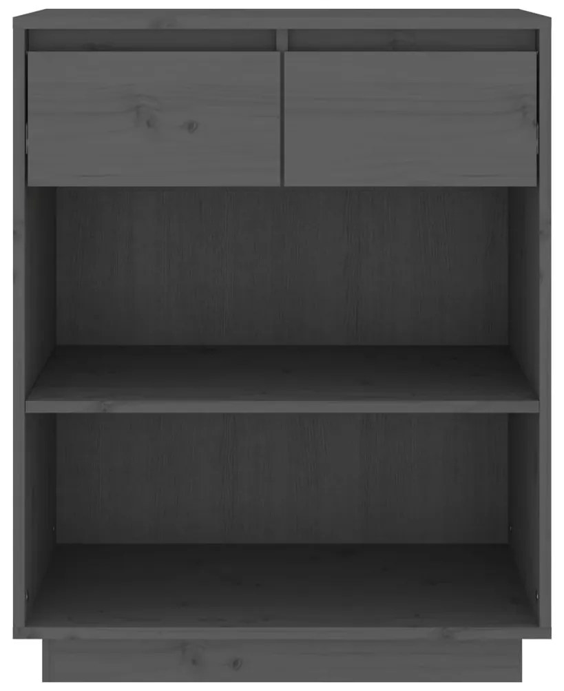 Armário consola 60x34x75 cm pinho maciço cinza