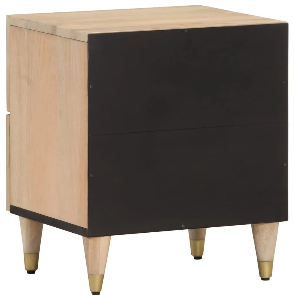 Mesas de cabeceira 2 pcs 40x33x46 cm madeira mangueira maciça