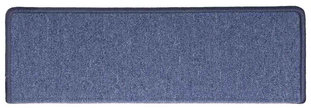 Tapetes de escadas 30 pcs 65x25 cm azul