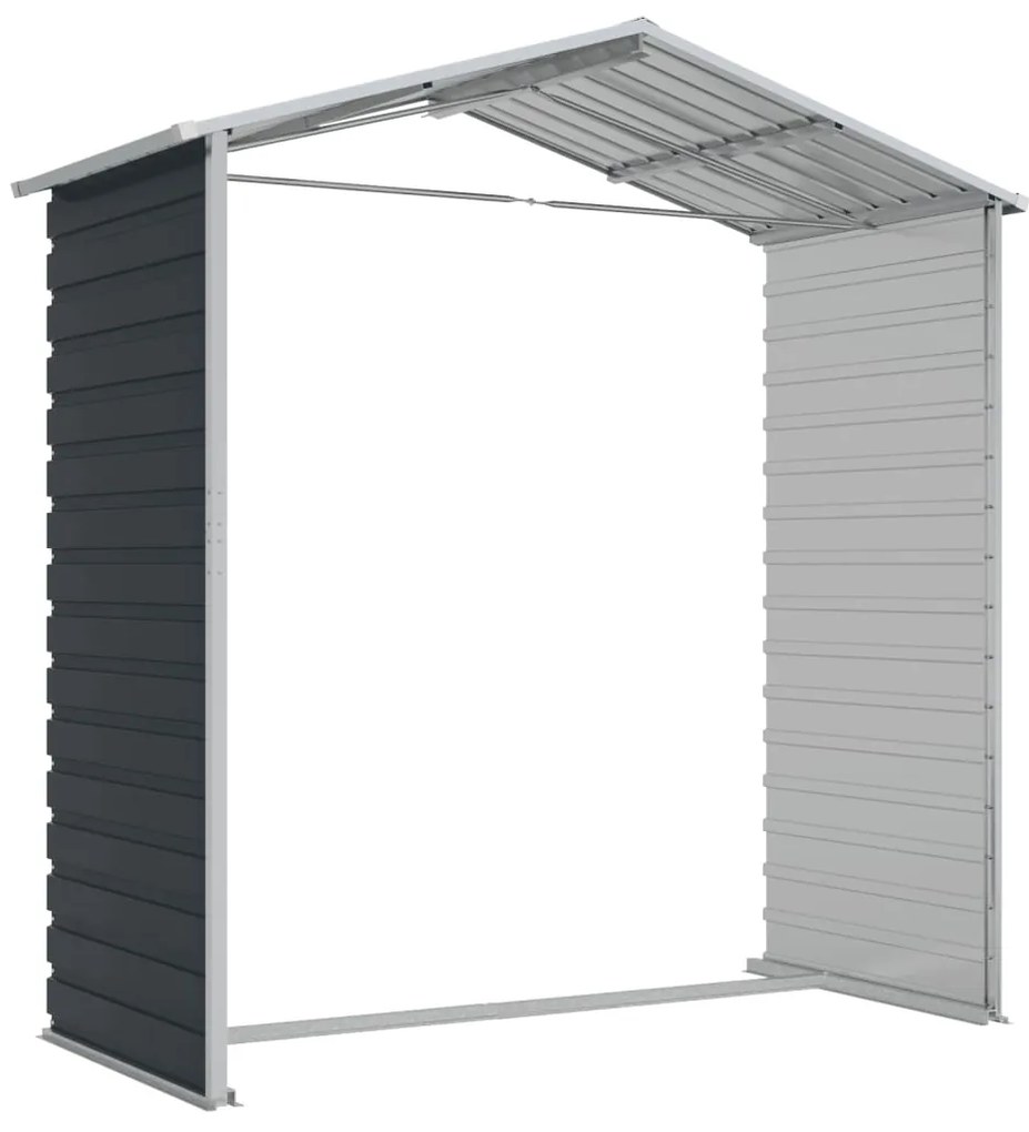 Abrigo de jardim 191x130x198 cm aço galvanizado antracite