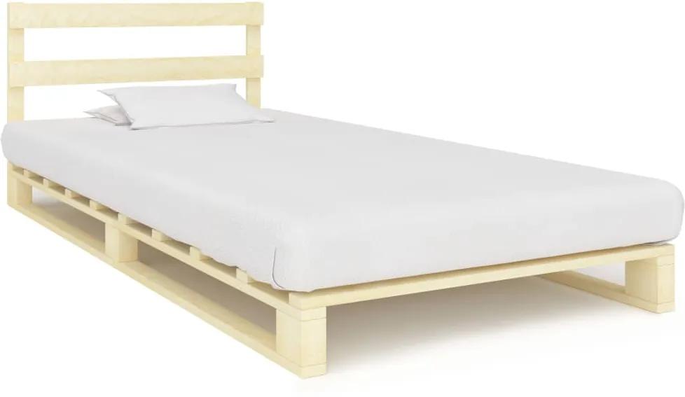 Estrutura de cama em paletes pinho maciço 90x200 cm