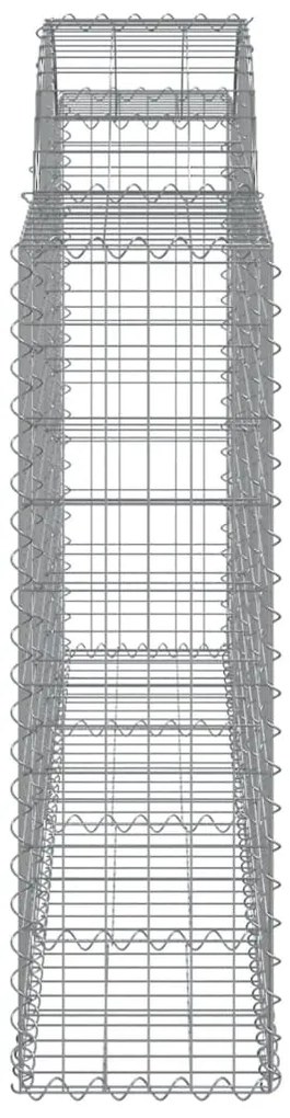 Cestos gabião arqueados 7pcs 200x30x100/120cm ferro galvanizado