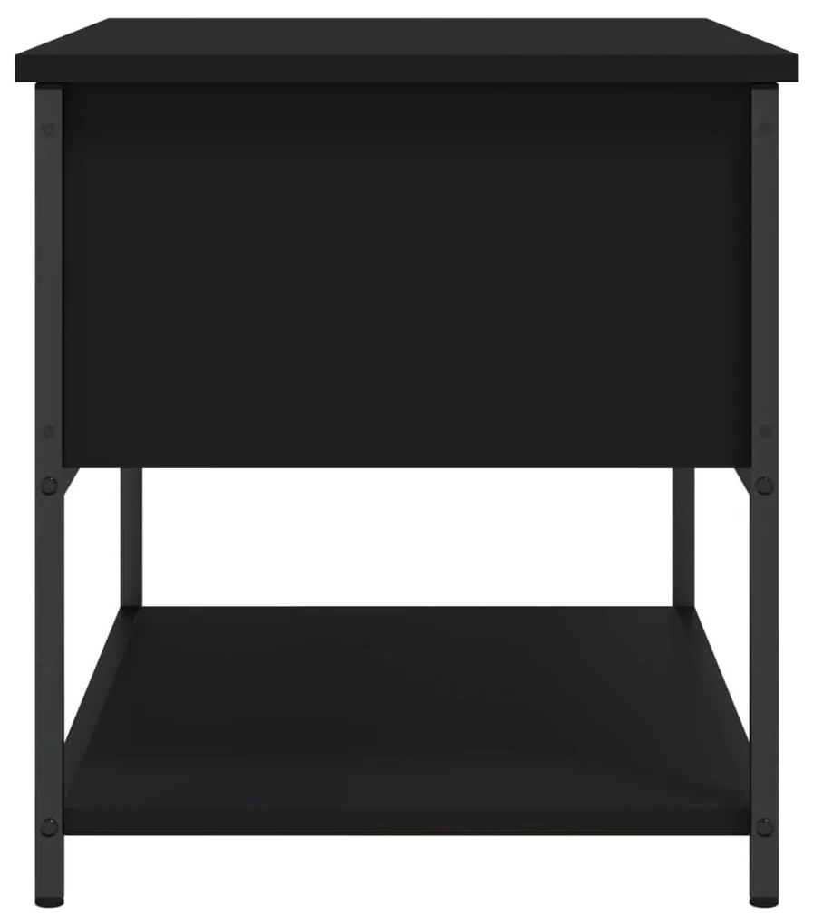 Banco de arrumação 70x42,5x47 cm derivados de madeira preto