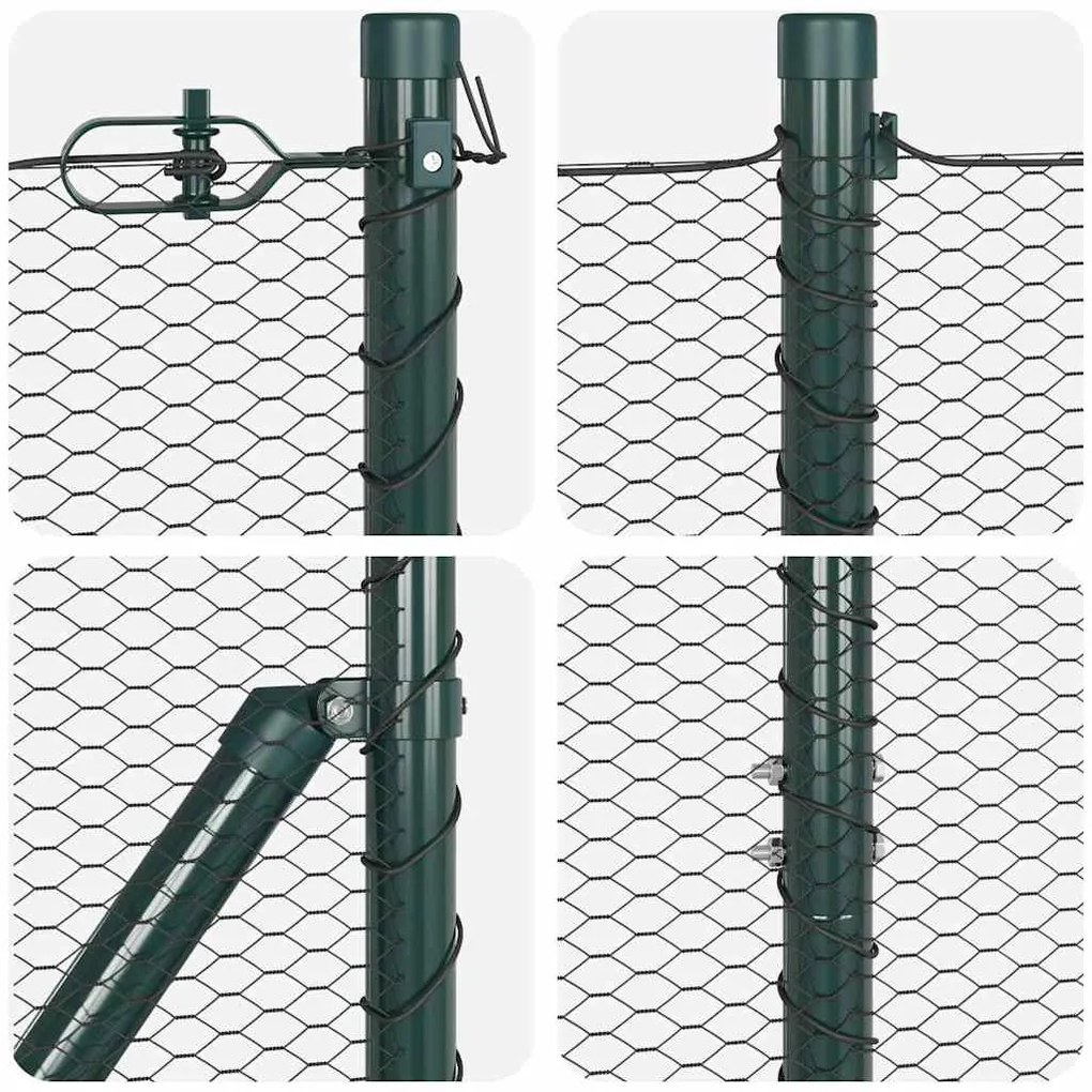 Cerca Hexagonal vidaXL Cinza 1x100 m Aço