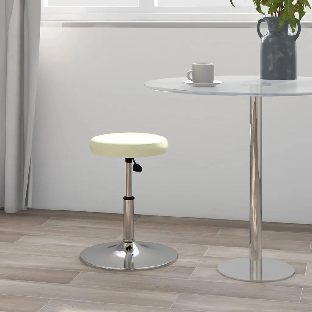 vidaXL Banco de bar couro artificial cor creme