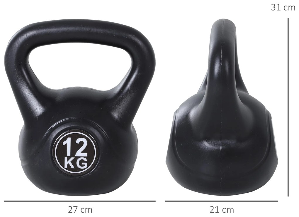 HOMCOM Peso Russo de 12 kg Kettlebell Preenchido de Areia com Punho La