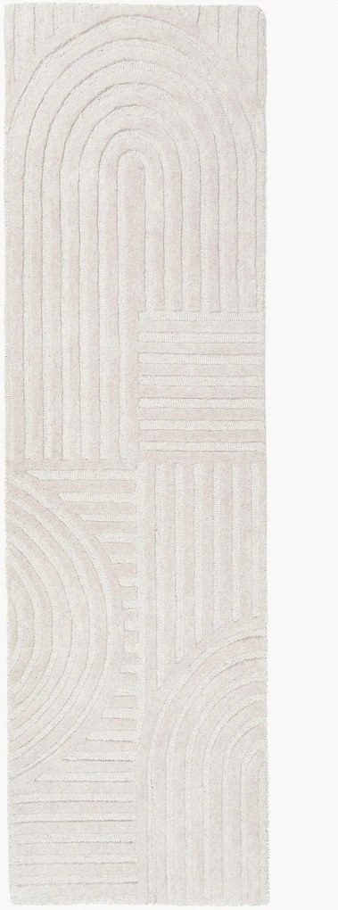 Passadeira de lã tufada à mão com relevo Zen Garden