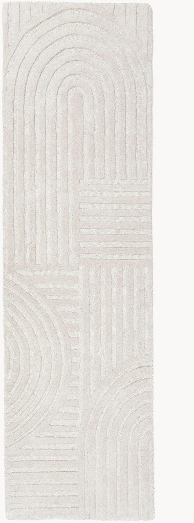 Passadeira em lã tufada à mão com relevo Zen Garden