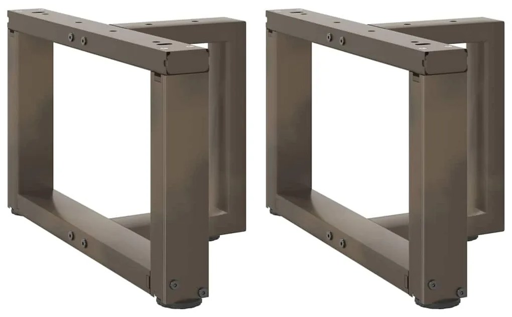 vidaXL Pés para mesa de centro em forma de T, 2 peças, preto, 40x25x(30-31) cm, aço