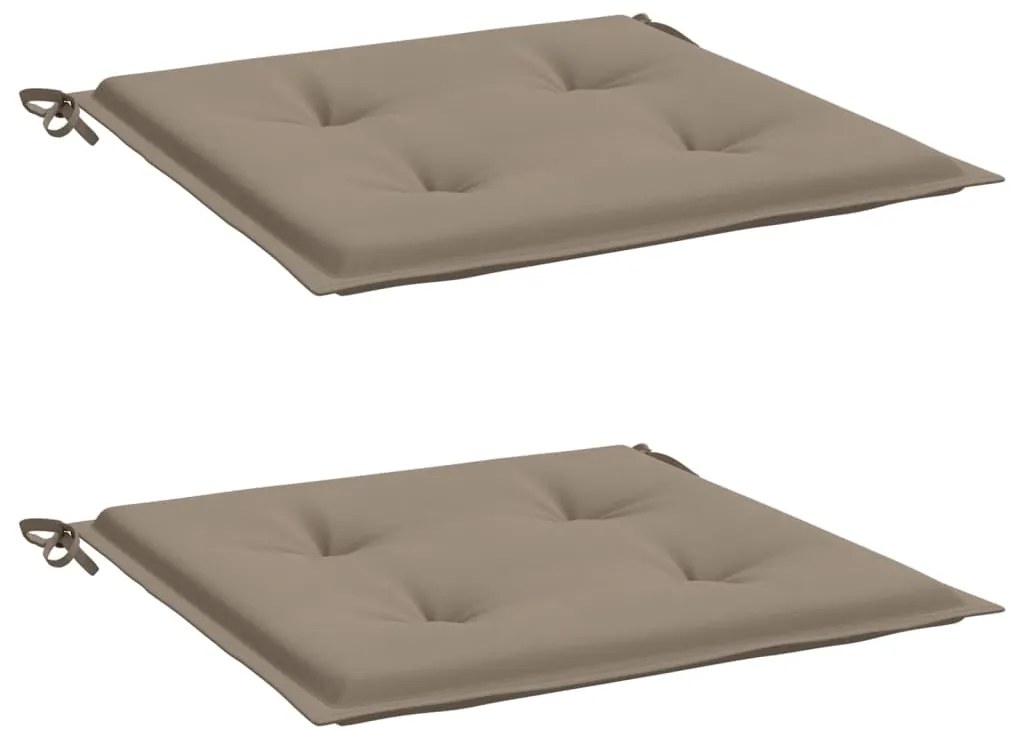 Almofadões p/ cadeiras de jardim 2 pcs oxford cinza-acastanhado