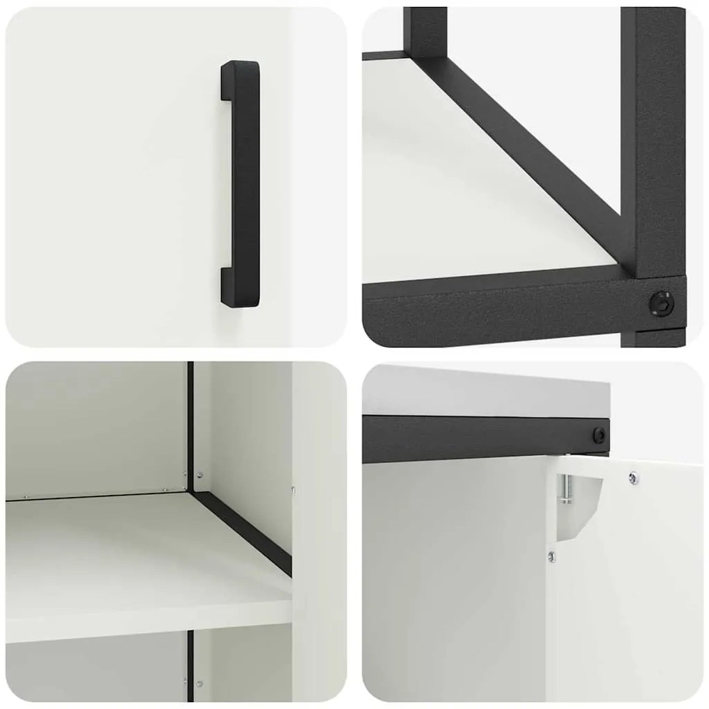 Conjunto de Armazenamento de Cozinha 2 pcs Branco