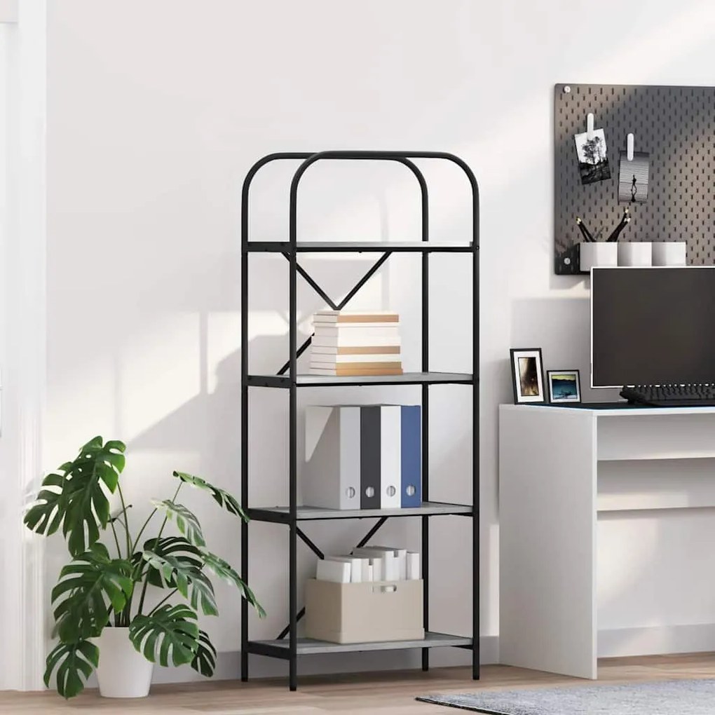 vidaXL Estante Cinza Sonoma 60 x 30 x 146 cm Madeira processada