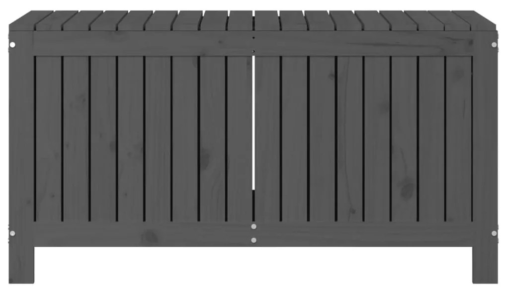 Caixa de arrumação jardim 115x49x60 cm pinho maciço cinzento