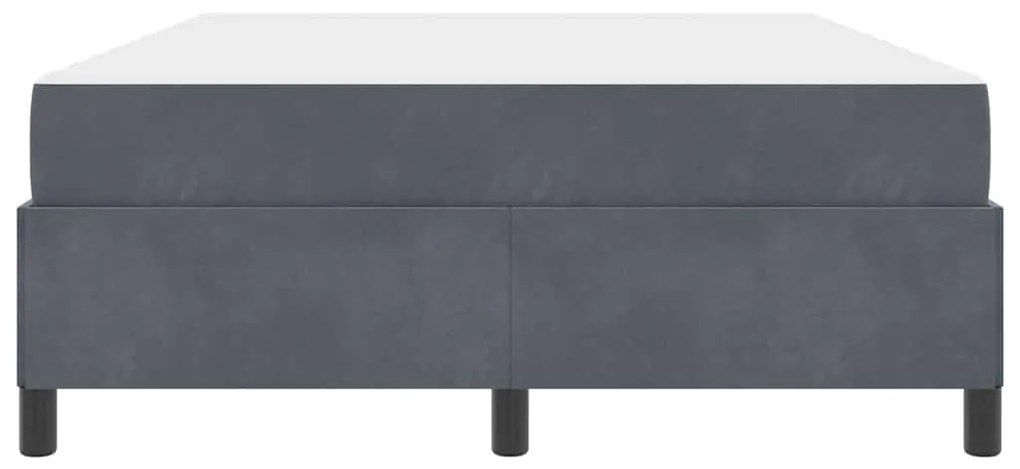 Estrutura da Cama Branco e Cinza Claro 140 x 190 cm Veludo