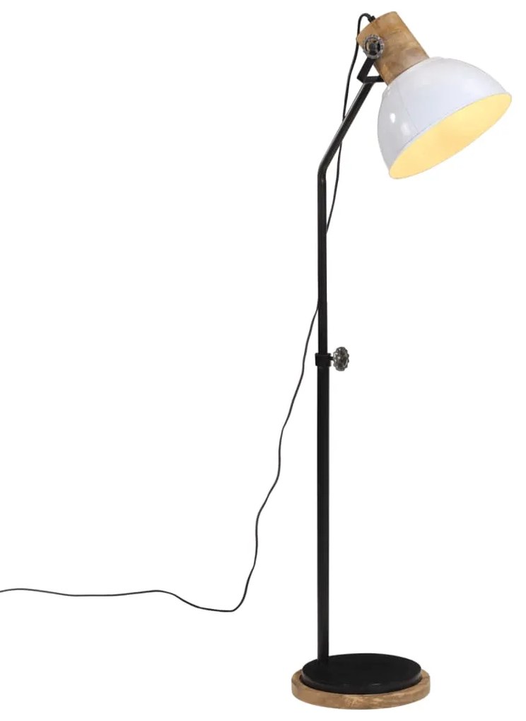 vidaXL Candeeiro de pé 25 W 30x30x100-150 cm E27 branco