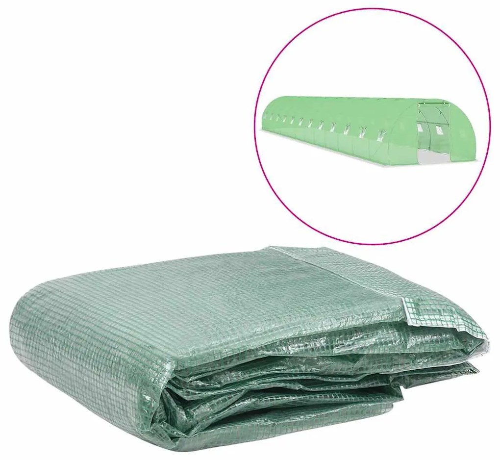 vidaXL Cobertura de substituição p/ estufas 54 m² 300x1800x200cm verde