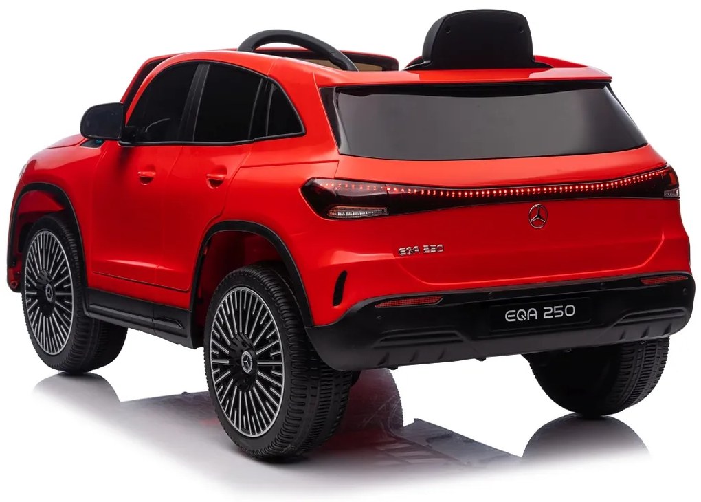 Carro elétrico para Crianças Mercedes Benz EQA 250 12V 4x4 Rodas Espuma EVA, Assento couro ecológico Vermelho