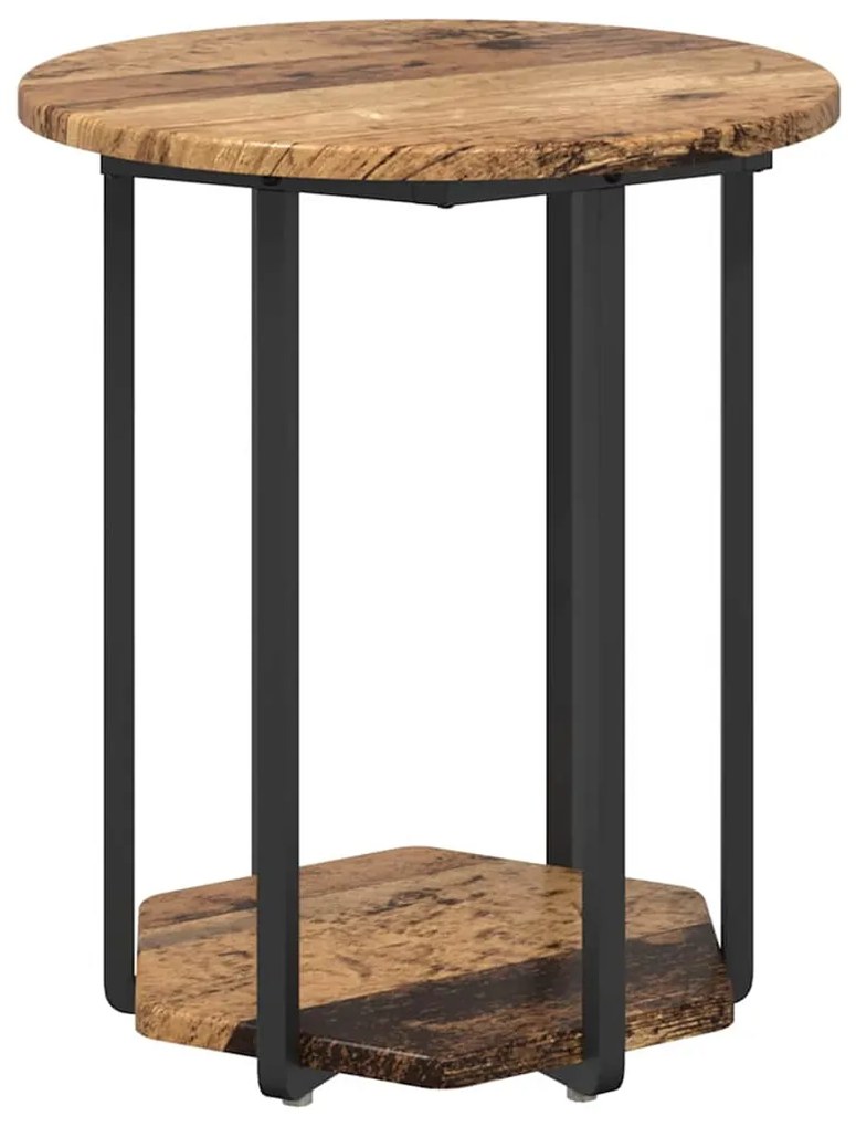 Conjunto de Mesas de Apoio 2 pcs Madeira Velha, Madeira de Engenharia