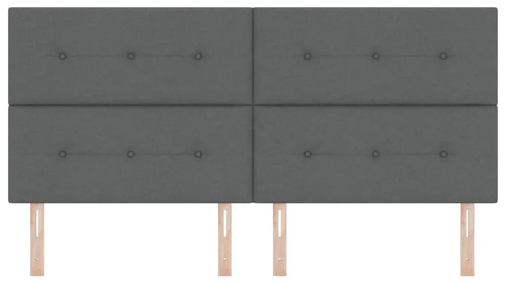 Cabeceira LED Cinza Escuro 100 cm em Tecido