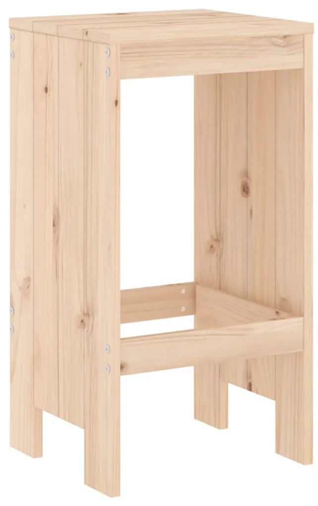 Bancos de bar 2 pcs 40x36x75 cm madeira de pinho maciça