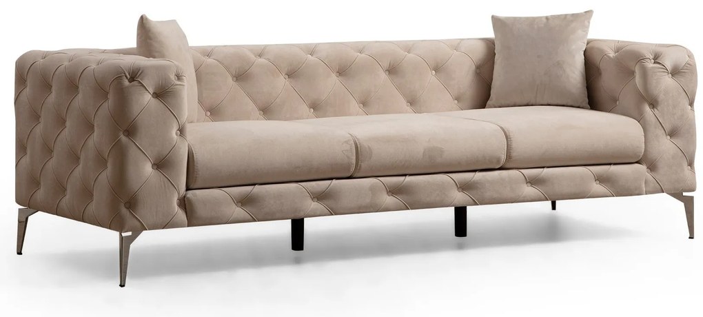 Sofá de 3 Lugares Como – Ecru – 237 cm x 70 cm x 90 cm