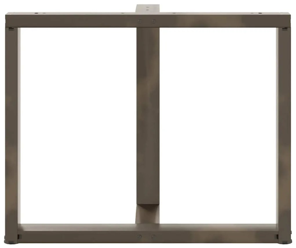 Pés de mesa de jantar em forma de T, 2 peças, preto, 100x35x(72-73) cm