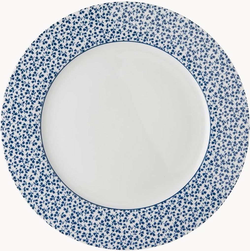 Pratos de jantar em porcelana Floris, conjunto de 4