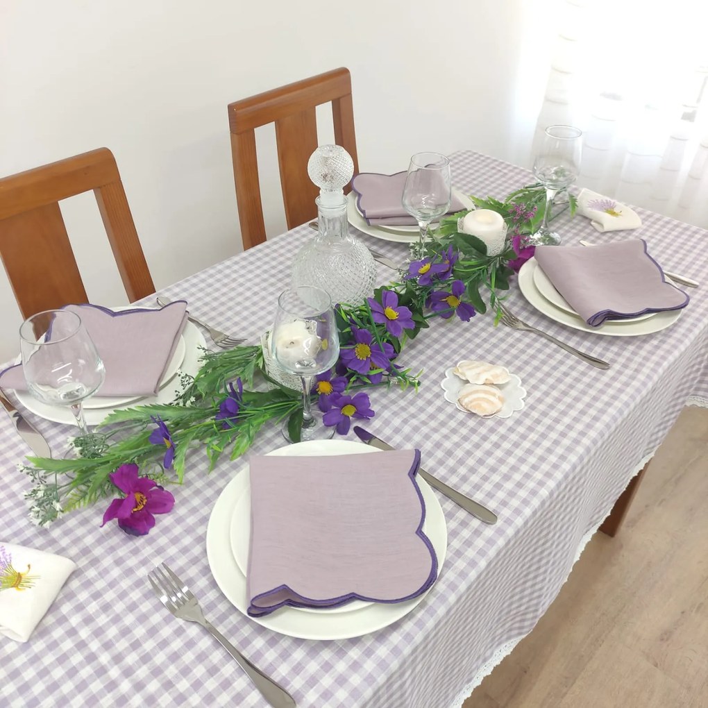 Toalha de Mesa Linho ROL Íris Renda