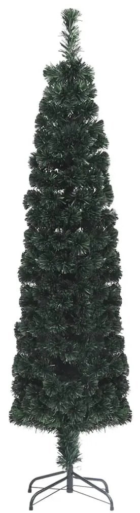 Árvore de Natal artificial fina c/ suporte 240 cm fibra ótica