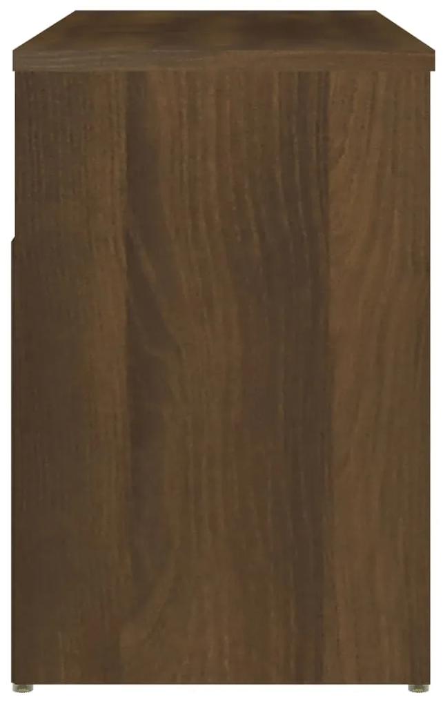 Banco sapateira 80x30x45cm derivados madeira carvalho castanho